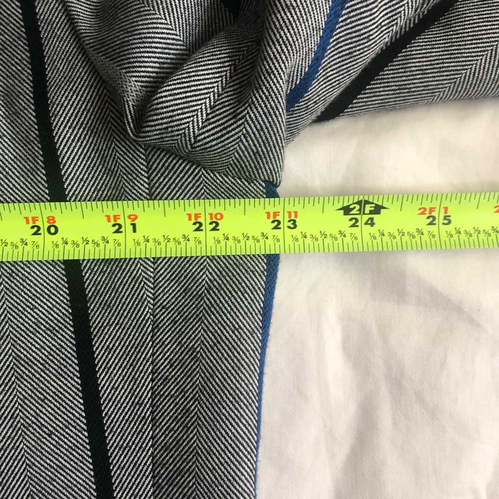 Gray Double-Breasted Blazer with Pinstripes - Picture 6 of 9